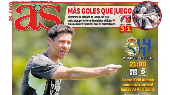 "De estreno" señala el diario AS en su portada