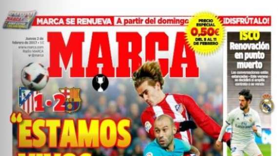 PORTADA - Marca abre con Simeone: "Estamos vivos. No lo duden"