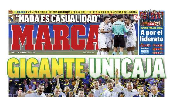 Marca destaca en portada las quejas del Madrid por los últimos arbitrajes: "No es casualidad"