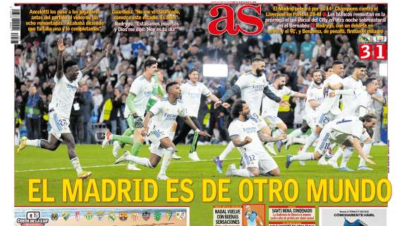 PORTADA | As: "El Madrid es de otro mundo"