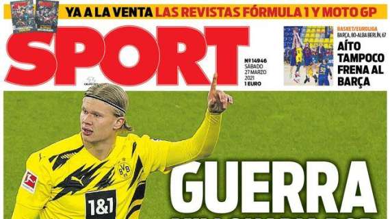 PORTADA - Sport: "Guerra millonaria por Haaland" 