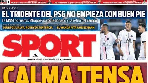 PORTADA | Sport: “Courtois salva, Rodrygo sentencia"