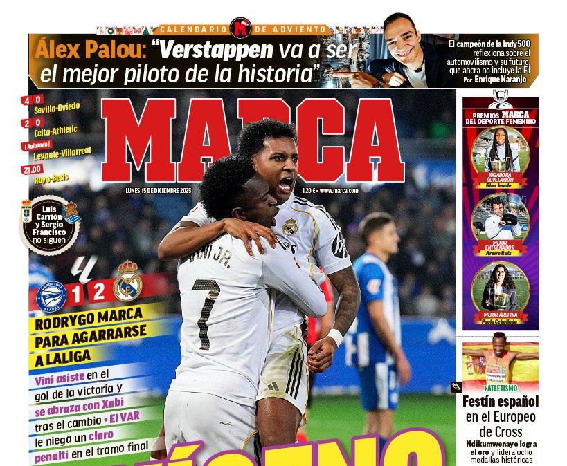 El diario Marca destaca la victoria del Real Madrid en Mendizorroza