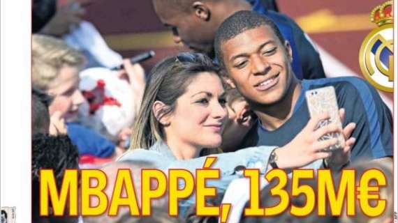 PORTADA - As sobre una nueva oferta del Madrid: "Mbappé, 135 millones de euros"