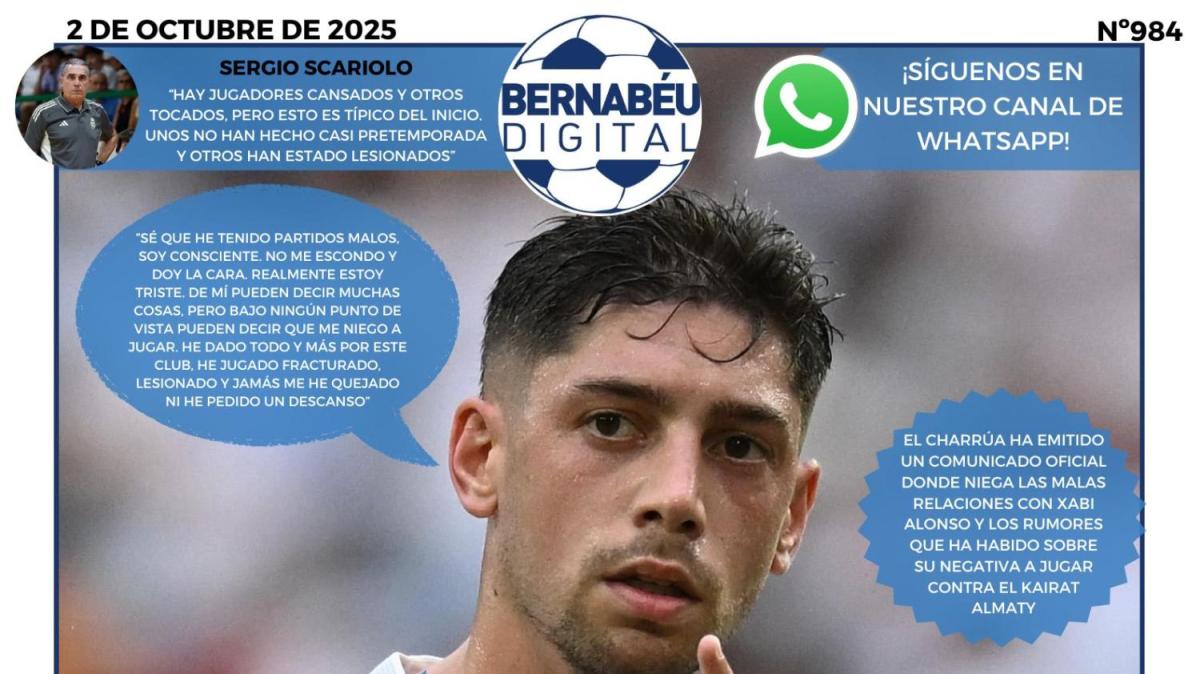 Valverde y su comunicado, en la Portada BD de hoy