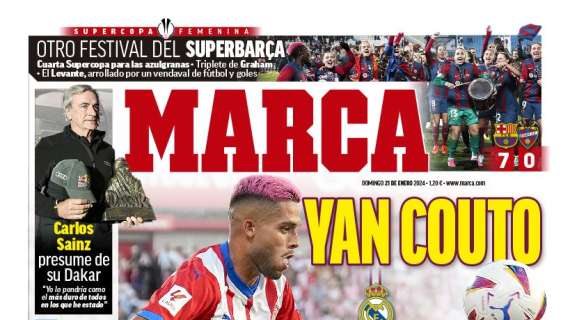 PORTADA | Marca: "Yan Couto, en la agenda del Real Madrid"