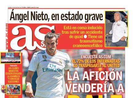 PORTADA - As publica los resultados de un sondeo entre sus lectores: "La afición vendería a Bale"