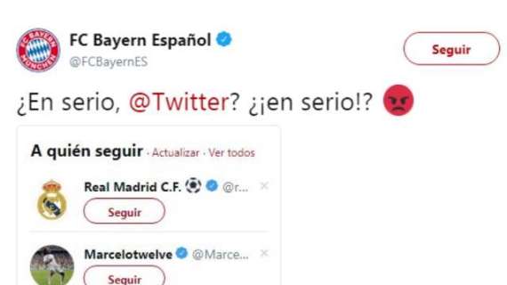 El Bayern molesto ante las sugerencias madridistas de Twitter