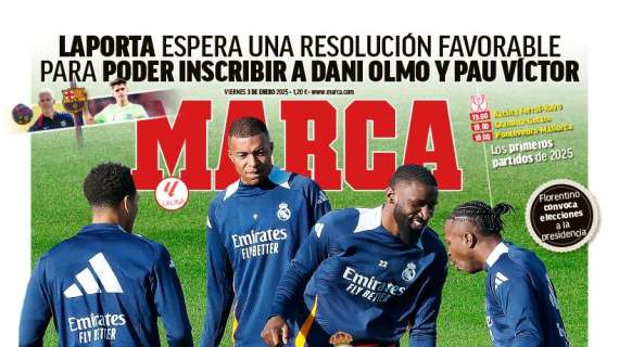 Marca abre portada con el Valencia - Real Madrid de Liga