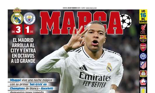 Marca abre su portada con el Real Madrid 3-1 Manchester City