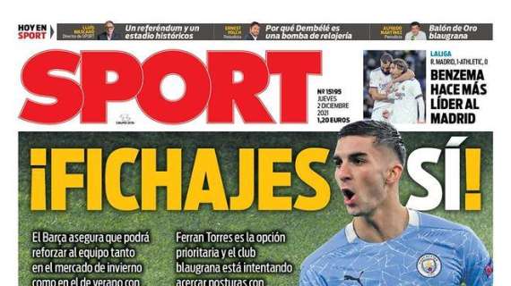PORTADA | Sport: “Benzema hace más líder al Madrid”