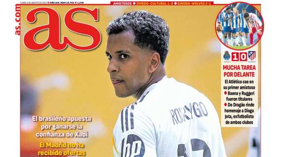 AS abre en su portada con Rodrygo: "Quiere quedarse"