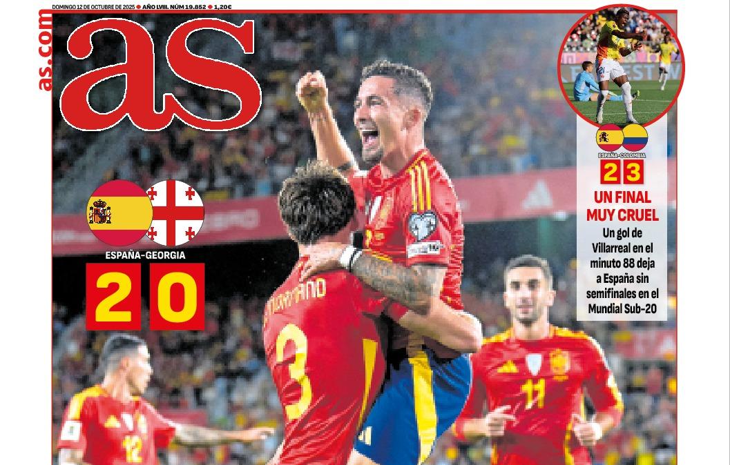 AS abre con la victoria de España: "Hacia América, a toda mecha"