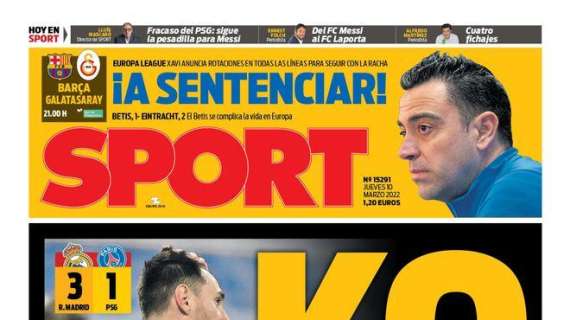 PORTADA | Sport: “K.O. del PSG”