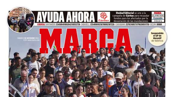 Marca destaca la ayuda de toda España a Valencia: "Equipazo"