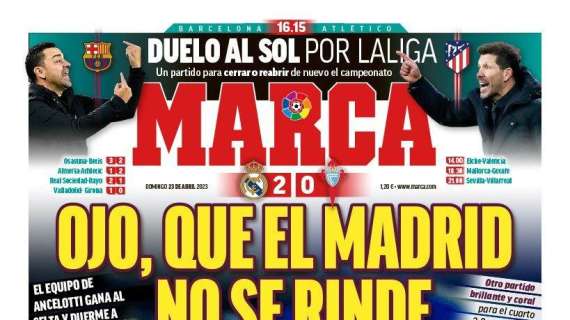 PORTADA | Marca: "Ojo, que el Madrid no se rinde"