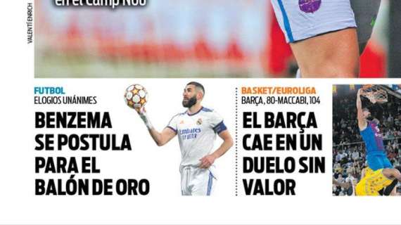 PORTADA | Sport: "Benzema se postula para el Balón de Oro"