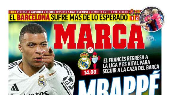 "Mbappé no se rinde": el Real Madrid - Celta, en la portada de Marca