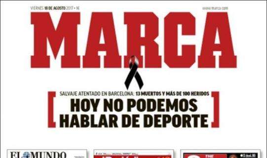 PORTADA - Marca se solidariza con las víctimas de Barcelona: "Hoy no podemos hablar de deporte"