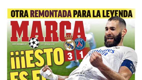 PORTADA | Marca: "¡Esto es el Madrid!"