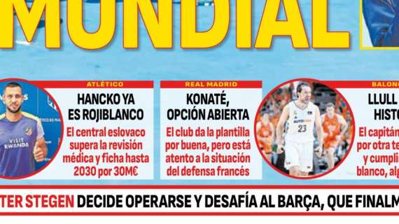 AS avisa en su portada: "Konaté, opción abierta"