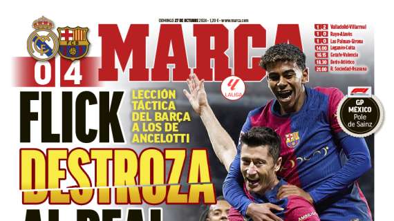 PORTADA | Marca: "Flick destroza al Real Madrid"