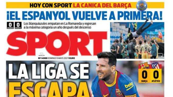 PORTADA | Sport: "LaLiga se escapa"