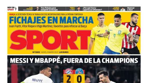 PORTADA | Sport, con el PSG: "¡Fracaso!"
