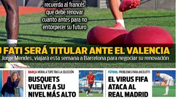 PORTADA | Sport: "El virus FIFA ataca al Real Madrid"