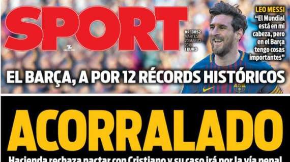 PORTADA - Sport ataca a Cristiano: "Acorralado"