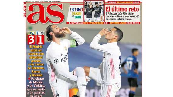 PORTADA - AS: "Un buen trago de Champions"