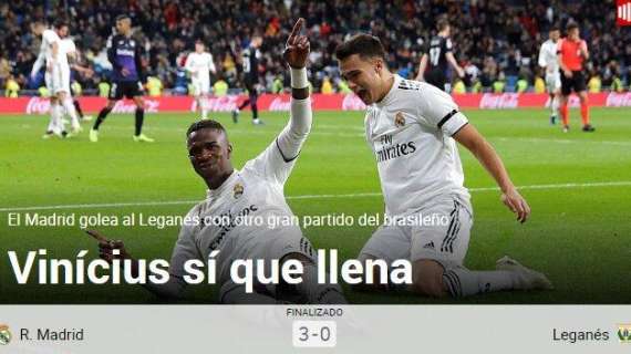 Marca, a los pies del brasileño: "Vinícius sí que llena"