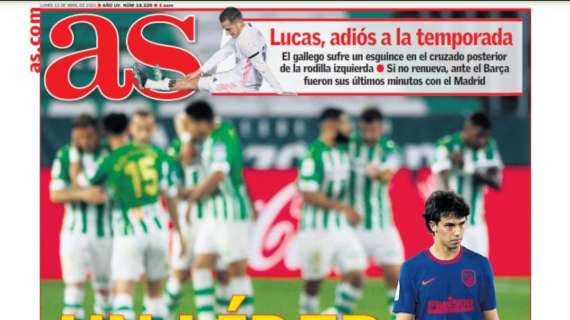 PORTADA - AS: "Lucas, adiós a la temporada"