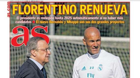 PORTADA - As: "Florentino renueva y Zidane sueña con Anfield"