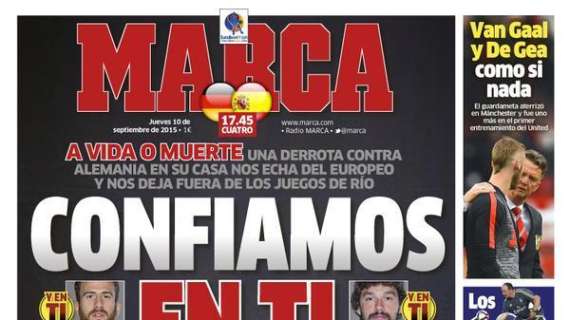 Portada MARCA: Confiamos en ti