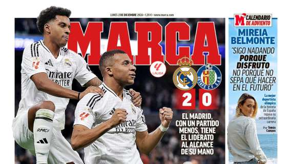 Marca destaca en su portada la victoria del Real Madrid: "Ya están ahí"