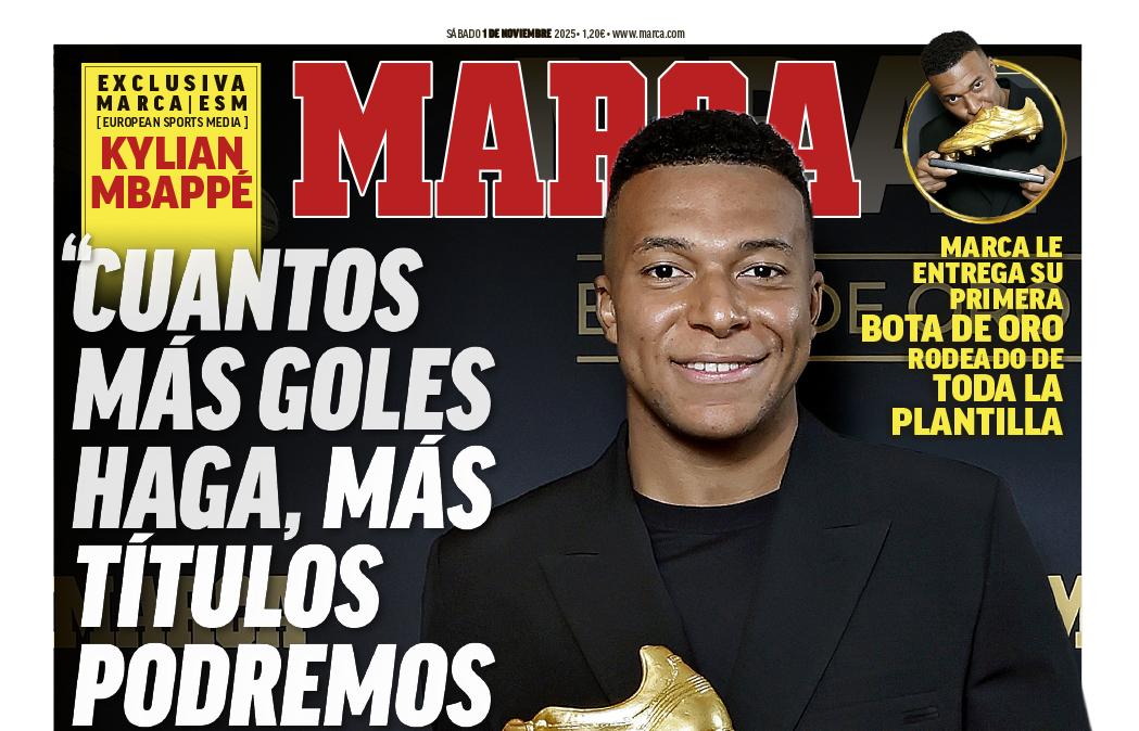 Marca destaca en su portada la Bota de Oro de Kylian Mbappé
