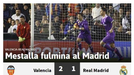 AS, contundente: "Mestalla fulmina al Madrid"
