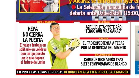 PORTADA | AS: "Kepa no cierra la puerta"