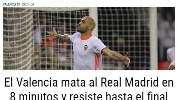 SuperDeporte: "El Valencia mata al Real Madrid en 8 minutos y resiste hasta el final"