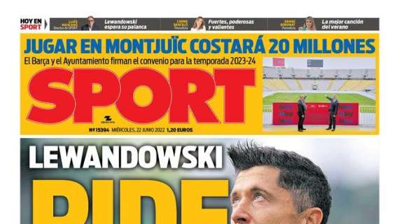 PORTADA | Sport: "Lewandowski pide negociar"