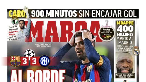 PORTADA | Marca: "Mbappé, 400 millones y veto al Madrid"