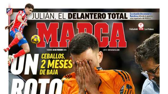 La lesión de Ceballos en la portada de Marca: "Un roto por el centro"