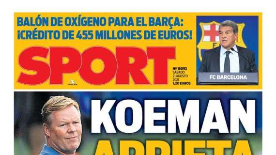 PORTADA | Sport: "Koeman aprieta" 