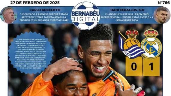 La victoria del Real Madrid ante la Real Sociedad, en la Portada BD