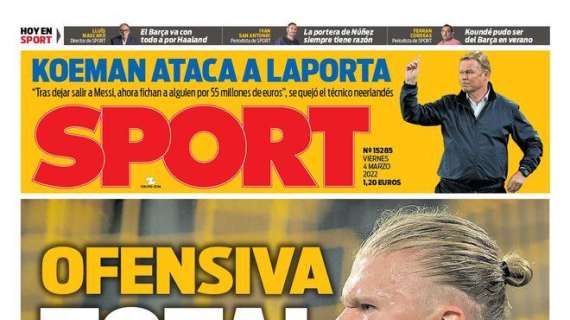 PORTADA | Sport sale con Haaland: "Ofensiva total"