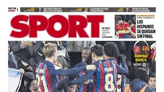 PORTADA | Sport: "¡Que siga la racha!"