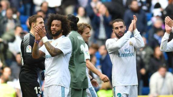 FOTO - Mayoral, Varane, Marcelo y Carvajal se muestran perfectos durante el entrenamiento de hoy