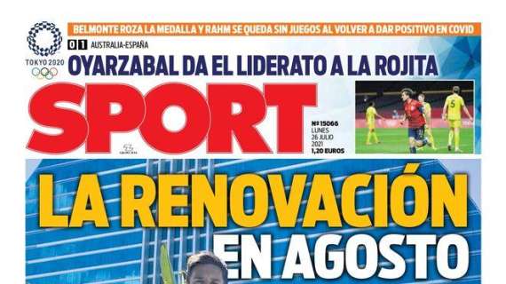 PORTADA | Sport: "La renovación en agosto"