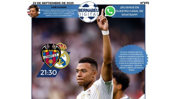 El Levante - Real Madrid, protagonista en la portada de Bernabéu Digital